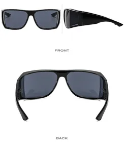Y2K futuristische geschwungene Damen Sonnenbrille, trendige schwarze Mode Brille 9105