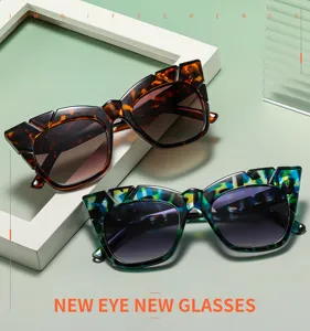 Gafas de Sol Mujer Moda Oversized Cat Eye Gafas de Sol Proteccion UV Elegantes