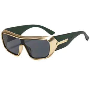 Unisex Mode Sport Zonnebril Oversized Eendelige Lens Winddicht UV Bescherming Goggles Voor Outdoor Fietsen Rijden Reizen Brillen