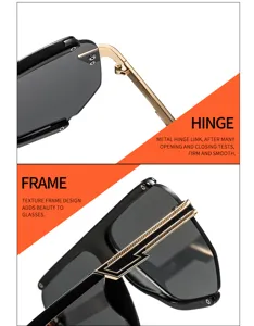 Women fashion polygon sunglasses with metal hinge and texture frame design for daily outdoor wear.