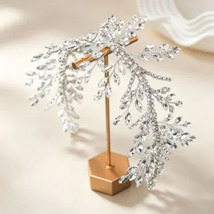Handgemachte Strass Braut Haarband Luxus Kristall Blatt Rebe Haarschmuck Hochzeit Party Kopfschmuck Für Damen