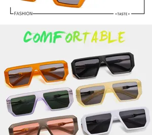 Fashion retro square sunglasses for men and women, stylish thick frame sun glasses UV400.