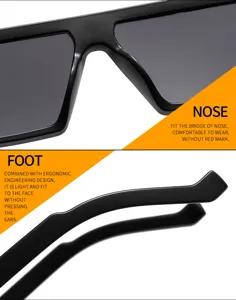 Sunglasses detail shot showing comfortable nose bridge and ergonomic temple design.