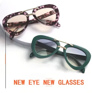 Modische Piloten-Sonnenbrille mit Doppelsteg für Damen und Herren, stilvoll und UV-geschützt.