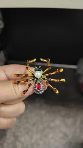 Vintage Kristall Emaillierte Spinne Brosche Nadel für Damen, elegante Retro Insekt Anstecknadel.