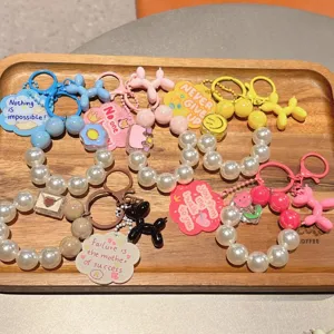 Kreative Acryl Perlen Schlüsselanhänger süße Handy Anhänger Taschenschmuck Set.