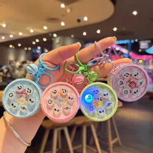Portachiavi con tamburo musicale elettronico creativo giocattolo antistress regalo