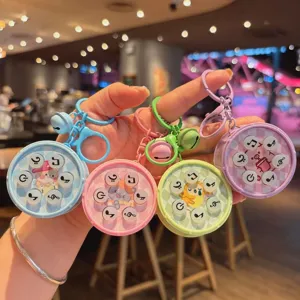 Portachiavi tamburo musicale elettronico mini colorato simpatico giocattolo antistress