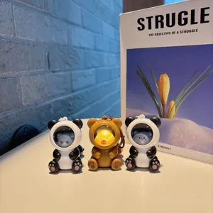 Schattig dier astronaut nachtlampje sleutelhanger panda beer tas hanger leuk cadeau