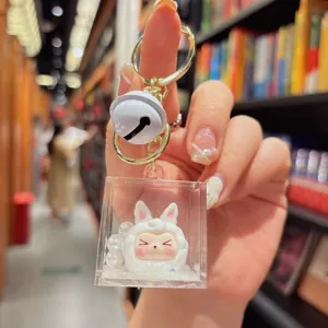 Carino portachiavi sabbie mobili acrilico Kiki bambola galleggiante ciondolo borsa regalo