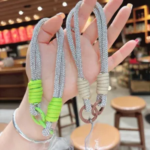 Cinturino per telefono in strass scintillante, accessorio cordino fai da te per custodie.