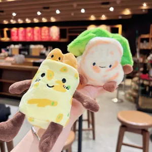 Cute creative food plush keychain, cute stuffed meat burger and vegetable plush pendant bag charm.