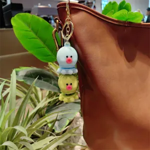 Cute stackable rotating octopus keychain, fun decompression squeeze toy bag pendant gift.