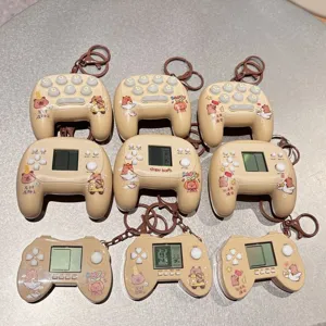 Cute capybara electronic game console keychain cute decompression toy bag pendant gift