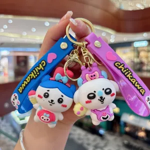 Schattige Chiikawa Sanrio Cosplay PVC sleutelhanger tas hanger cartoon mode cadeau