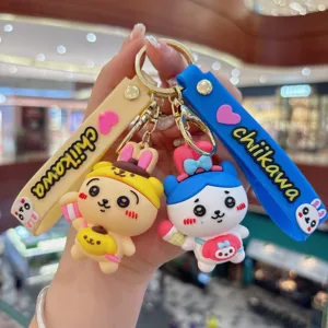 Schattige Cartoon PVC Cosplay Pop Sleutelhanger Creatieve Anime Figuur Rugzak Tas Hanger Decoratieve Metalen Sleutelring Cadeau Voor Feest Dagelijks