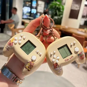Creative capybara handheld game console keychain cute decompression toy bag pendant gift idea