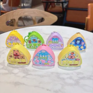 Cute cartoon capybara triangular electronic toy keychain backpack pendant student gift detail