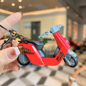 Creative alloy scooter keychain bag pendant cute motorcycle model gift wholesale accessories