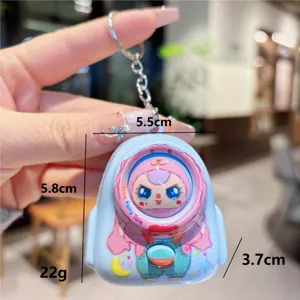 Cute cartoon stress relief changing face keychain pendant bag accessory lightweight portable