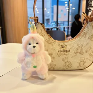 Schattige pluche beren sleutelhanger fluffy rugzak hanger speelgoed cadeau voor kids
