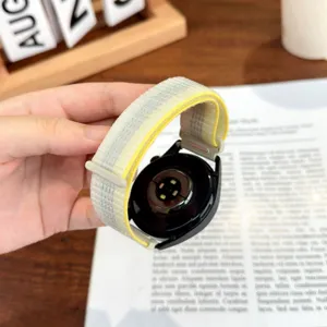 Cinturino per orologio in nylon di ricambio compatibile smartwatch Samsung Huawei giallo