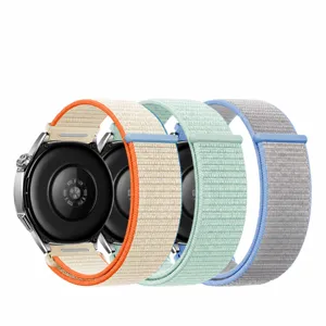 Cinturino per Orologio in Nylon con Fibbia per Samsung Huawei Honor Smartwatch Cinturino di Ricambio Tessuto Traspirante