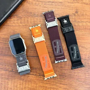 Cinturino di ricambio in nylon resistente compatibile con Apple Watch Ultra, fibbia in metallo.