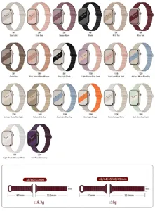 Silikon Magnet Uhrenarmband kompatibel mit Apple Watch 38mm bis 49mm in mehreren Farben.