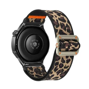 Luipaardprint elastisch nylon horlogebandje vervanging band voor Huawei horloge 20mm 22mm
