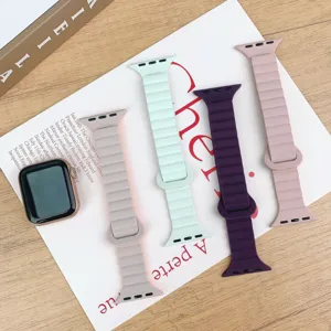 Silikon magnetisches Schlaufe Ersatzarmband für Smartwatch, weiches bequemes Band.
