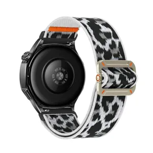 Vervangende nylon horlogeband compatibel met smartwatches, duurzaam geweven ontwerp.
