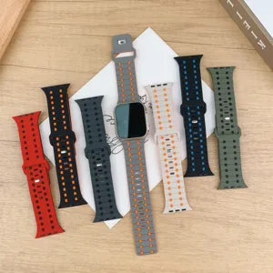 Cinturino in silicone per Apple Watch Ultra, cinturino sportivo di ricambio durevole.
