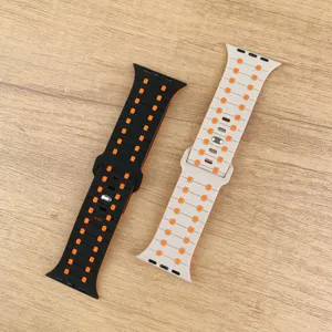 Cinturino per orologio in silicone bicolore design sportivo compatibile con smartwatch