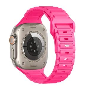 Cinturino in silicone rosa compatibile con Apple Watch Ultra, comodo cinturino da 49mm.