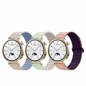 Silicone Magnetic Watch Band Replacement Strap Sport Wristband For Smart Watch