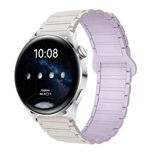 Cinturino per orologio in silicone magnetico compatibile bicolore per smartwatch.