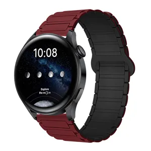 Cinturino per orologio magnetico in silicone di ricambio compatibile con smartwatch.