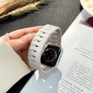 Cinturino magnetico in silicone compatibile con Apple Watch, elegante cinturino di ricambio.