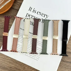 Nylon Geweven Horlogeband Voor Smartwatch Ultra Serie Magnetische Sluiting Vervangende Band Mode Polsband