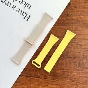 Gedetailleerde close-up van zachte siliconen horlogebandjes met een prachtig getextureerd ontwerp.