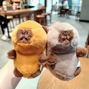 Cute capybara plush toy keychain set, soft stuffed animal doll for gifts and daily use.