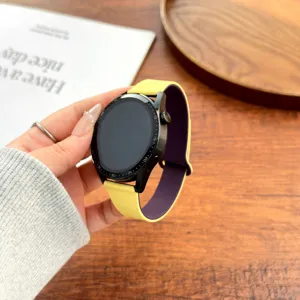 Siliconen horlogeband vervanging voor Huawei watch GT serie, tweekleurige zachte magneetband.