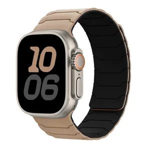 Siliconen magnetische horlogeband vervanging voor Apple Watch Ultra serie, duurzaam.