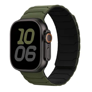 Siliconen magnetische horlogeband vervanging voor Apple Watch Ultra robuust armatuur.