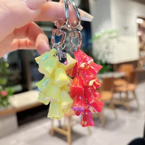 Portachiavi con ciondolo mughetto colorato, elegante accessorio ciondolo borsa per uso quotidiano.