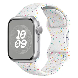 Bracelet de montre en silicone pour Apple Watch, motif éclaboussures, trous respirants.