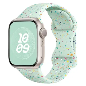 Bracelet de montre en silicone confettis avec trous respirants, souple et compatible smartwatches.