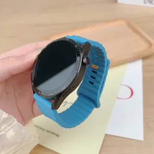 Correa de repuesto de silicona azul para reloj inteligente deporte vista detallada