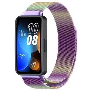 Detailansicht des Farbverlauf magnetischen Mailänder Uhrenarmbands für Huawei Smartwatches.